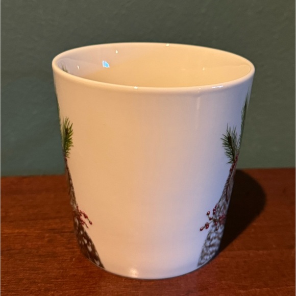 Vicki Sawyer Holiday Mug “Off to the Party” owl with pine and holly crown - Picture 4 of 6